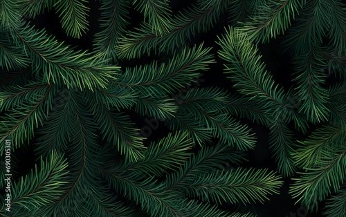 Beautiful seamless pattern with fir tree