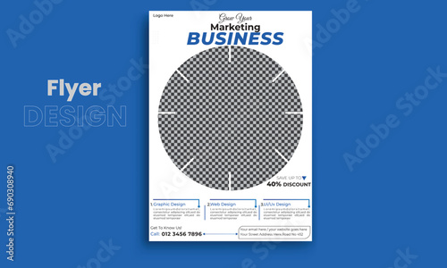 Creative flyer design template.