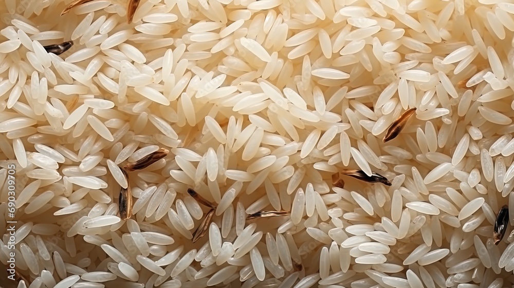 Rice patterns with rice flakes, photorealistic scenes