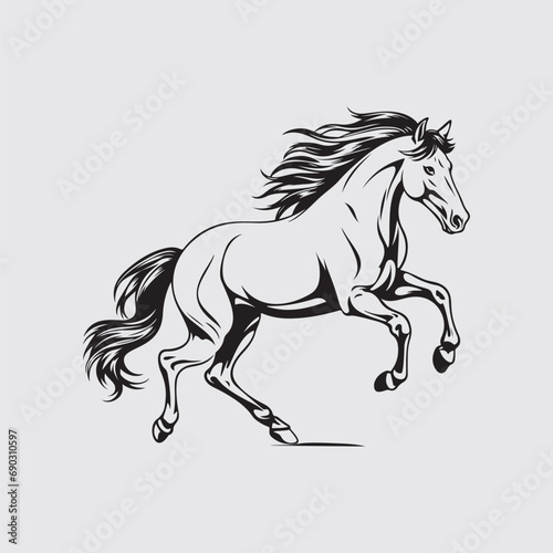 Horse Vector Image image vector isolated on white background 