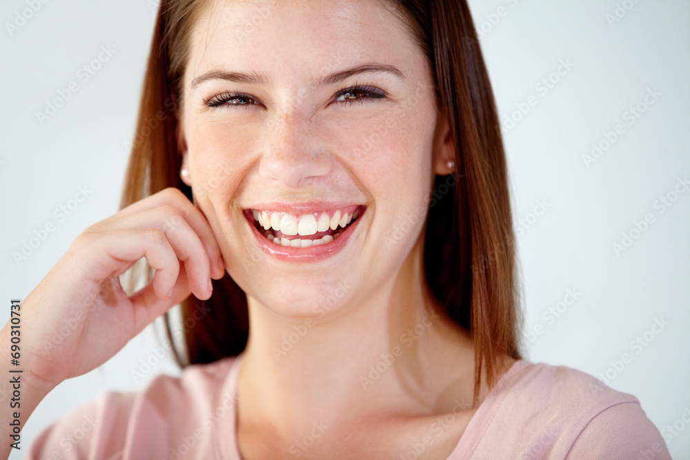 Smile, portrait and young woman in the office with positive, good and confident attitude. Happy, creative career and face of professional female designer from Australia with pride in modern workplace Smile, portrait and young woman in the office with positive, good and confident attitude. Happy, creative career and face of professional female designer from Australia with pride in modern workplace