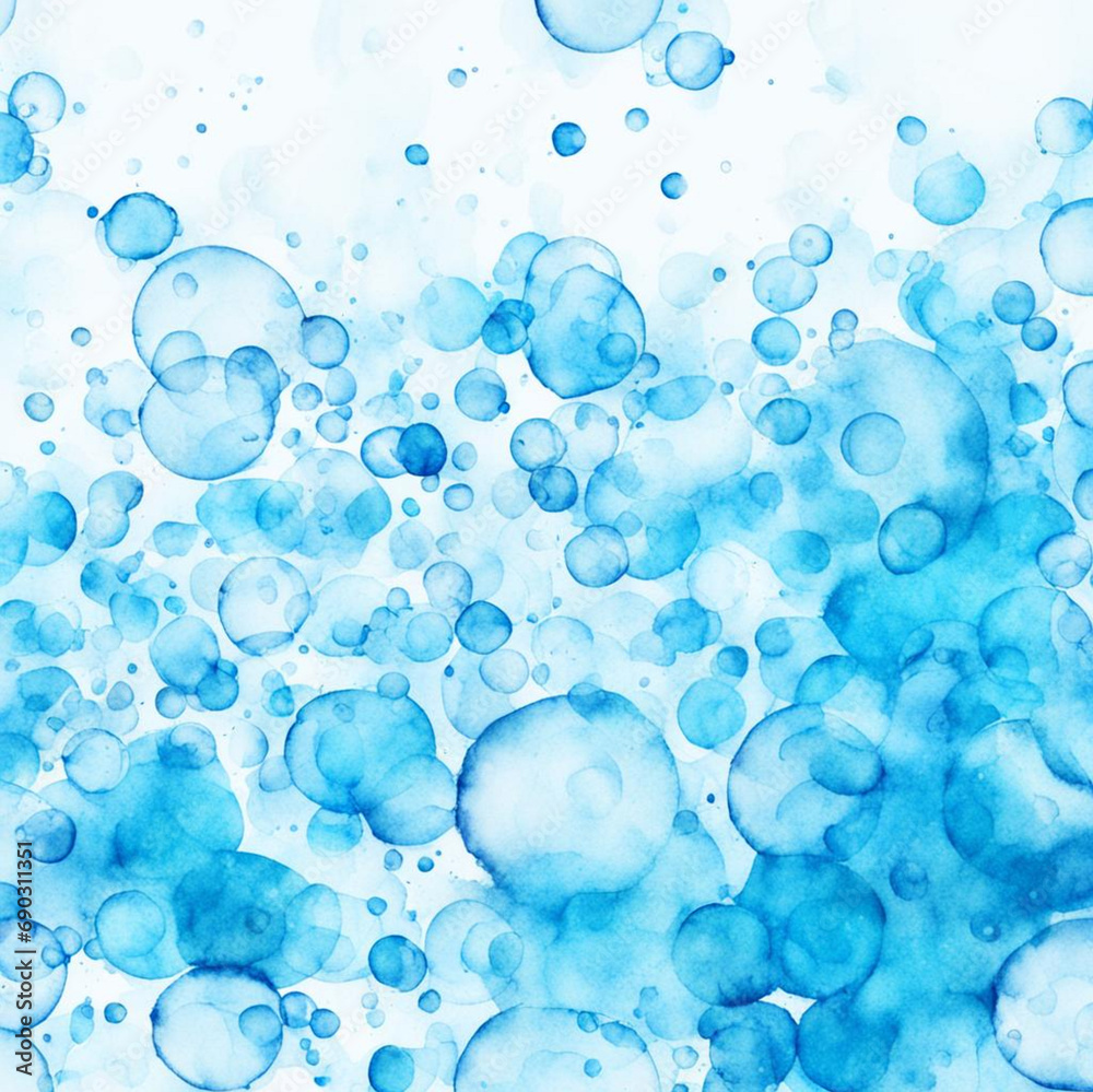 Blue abstract background bubbles in water