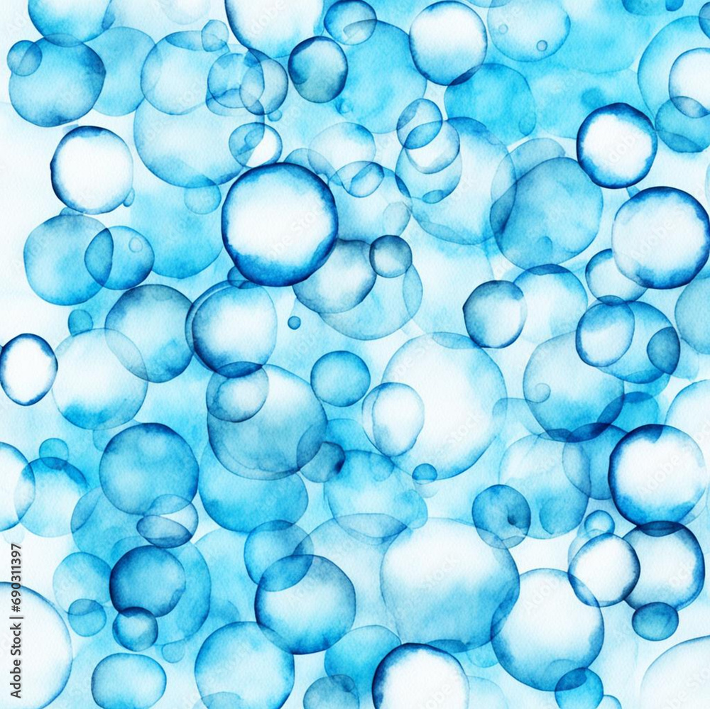 Blue bubbles in water Blue bubbles in water