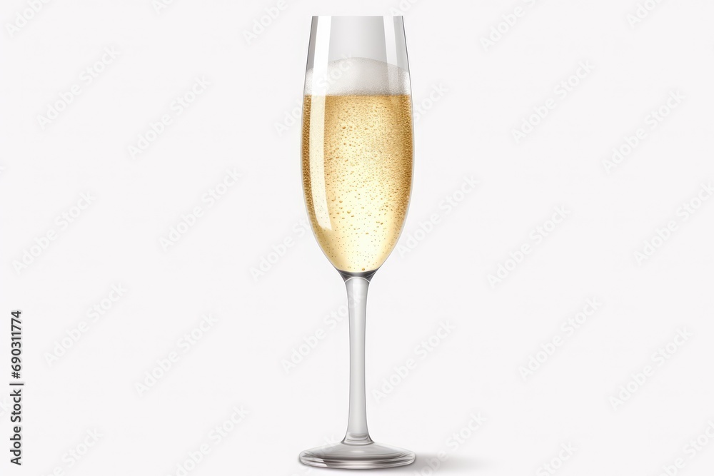 Champagne Flute Isolated On White Background Champagne Flute Isolated On White Background