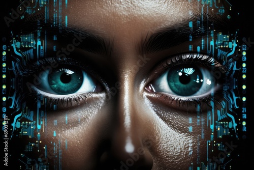 A Woman's Face Cyber Security photo