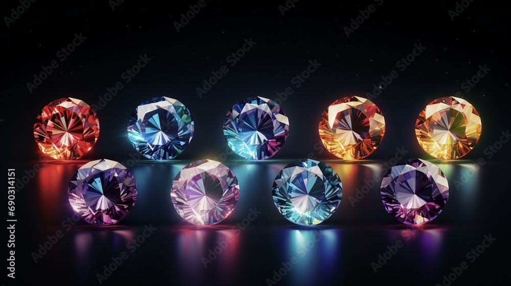 set of diamonds