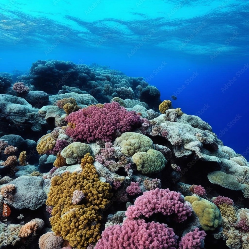 coral reef and coral