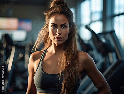 woman exercising in gym © Nikodem