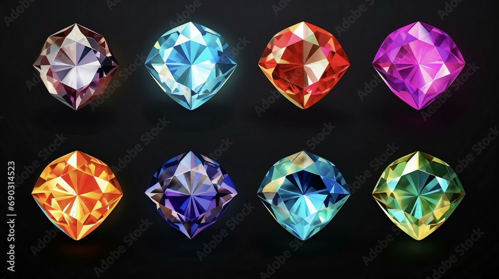 Fototapeta premium set of diamonds