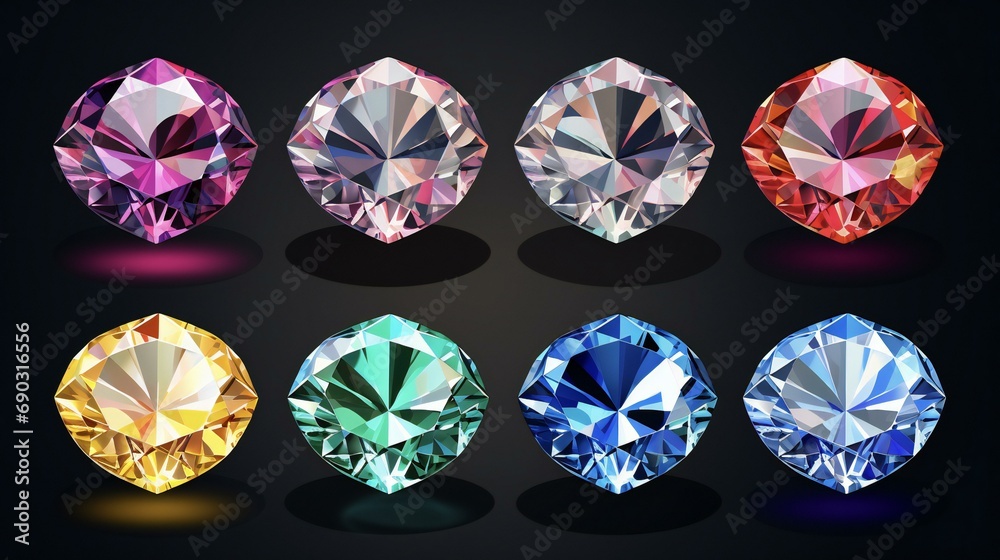 Fototapeta premium set of diamonds