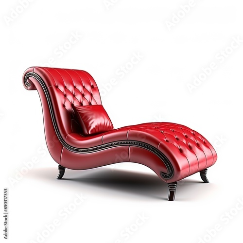 Chaise lounge red