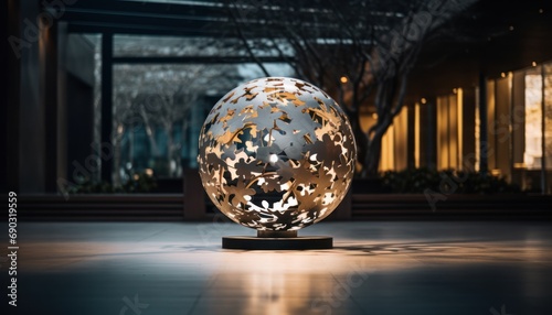 A Large Metal Ball on the Floor photo