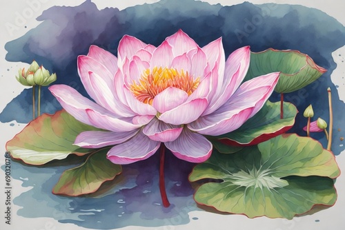 Lotus flower floral, art design collection