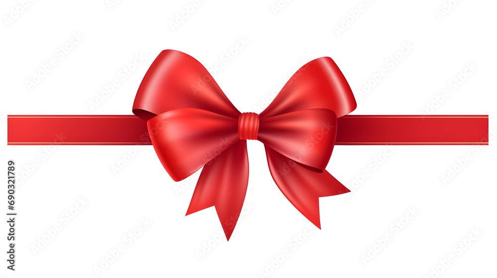 Black ribbon with bow without background 