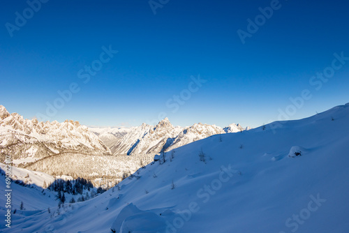 Ski mountaineering in the Carnic Alps, Friuli-Venezia Giulia, Italy