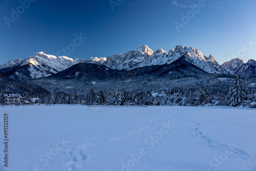 Cold evening in the heart of Julian Alps