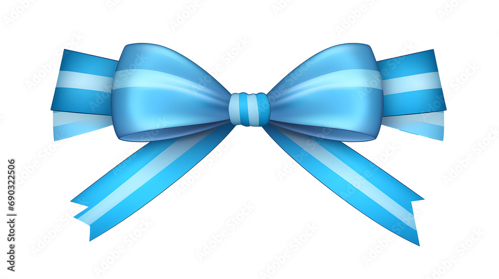 Blue ribbon with bow without background Blue ribbon with bow without background