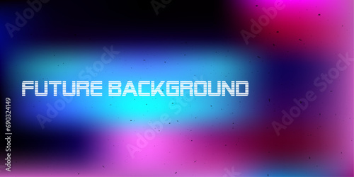 Grunge Fluid Neon Abstraction in Gradient. Dynamic Blue, Dark and Purple Color Transition. Design Template for Advertising, Banner, Poster, Brochure, Wallpaper and Flyer. Vector Illustration