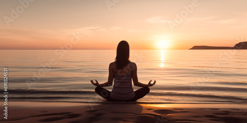 silhouette of a woman doing yoga