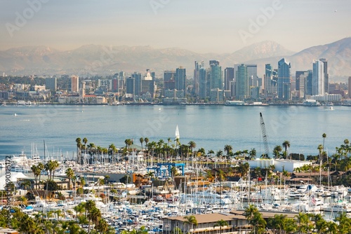 4K Image: San Diego Skyline and Marina at Point Loma - Coastal View photo