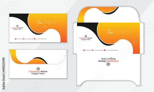 Modern envelope design template vector.