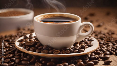 cup of coffee with beans © Muhammad