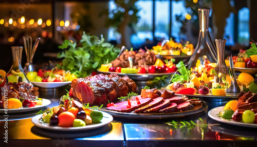 Catering-Buffet-Essen im Restaurant photo