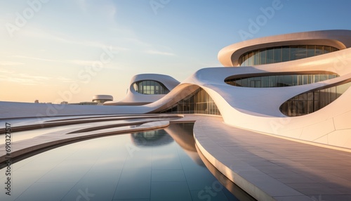 A Modern Building with a Stunning Pool