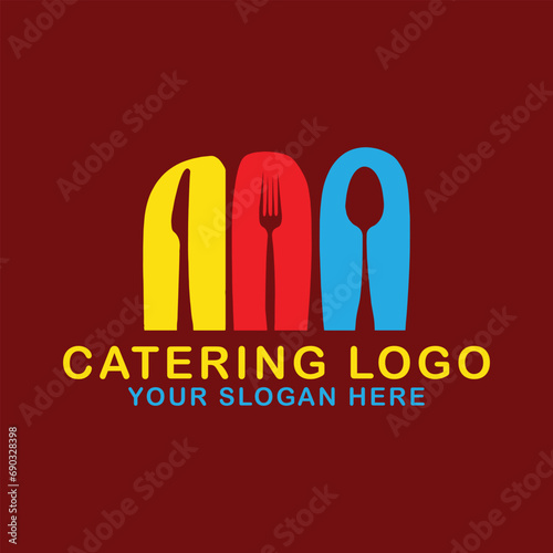 home kitchen restaurant catering logo design vector