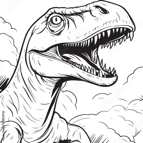 velociraptor coloring page