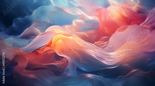 Abstract representation of soft hues reminiscent of twilight, portraying a tranquil and mystical color palette.