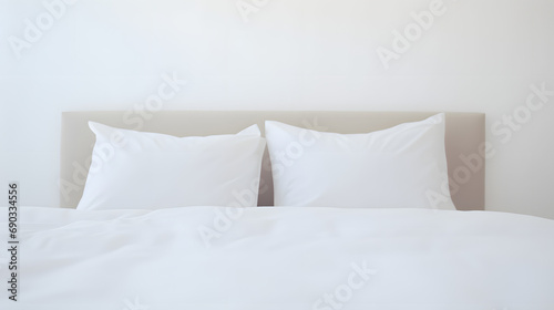 bed with white pillows