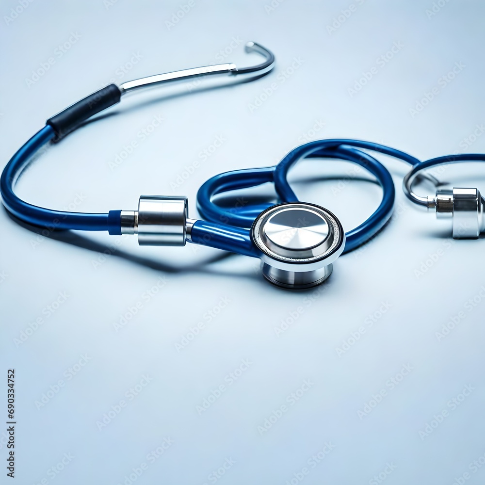 stethoscope on a blue background genrated AI tool stethoscope on a blue background genrated AI tool