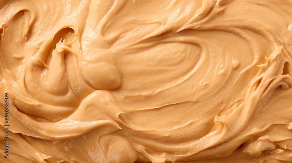 macro shot of peanut butter spread texture background created with Generative Ai macro shot of peanut butter spread texture background created with Generative Ai