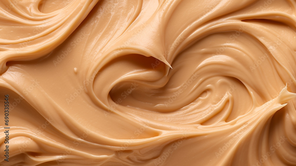 macro shot of peanut butter spread texture background created with Generative Ai macro shot of peanut butter spread texture background created with Generative Ai