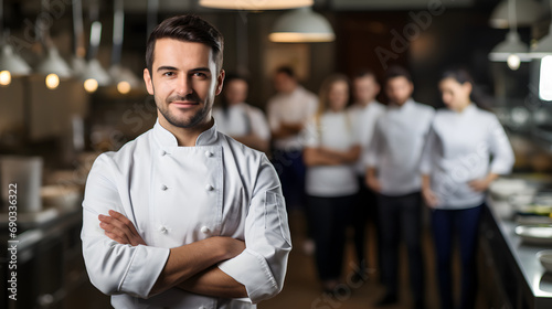 Chef at The Kitchen  Chef Standing Confidently