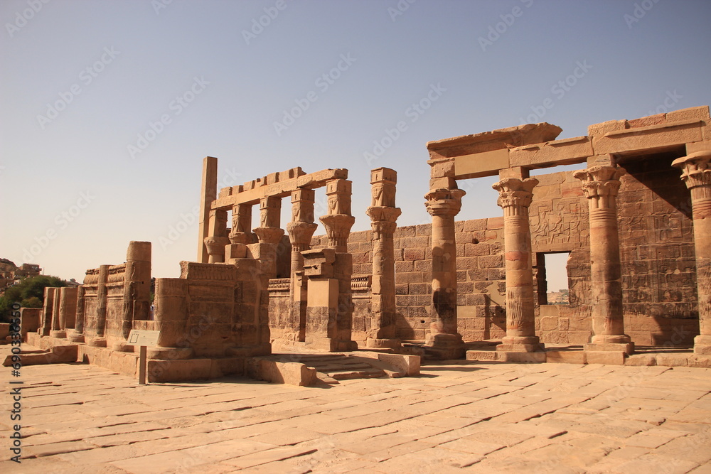 Temple de Philae (Assouan Egypte) colonnades