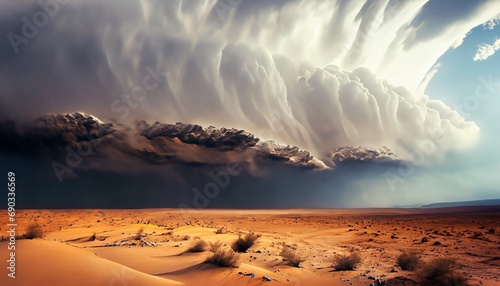 storm over desert suitable as background or banner