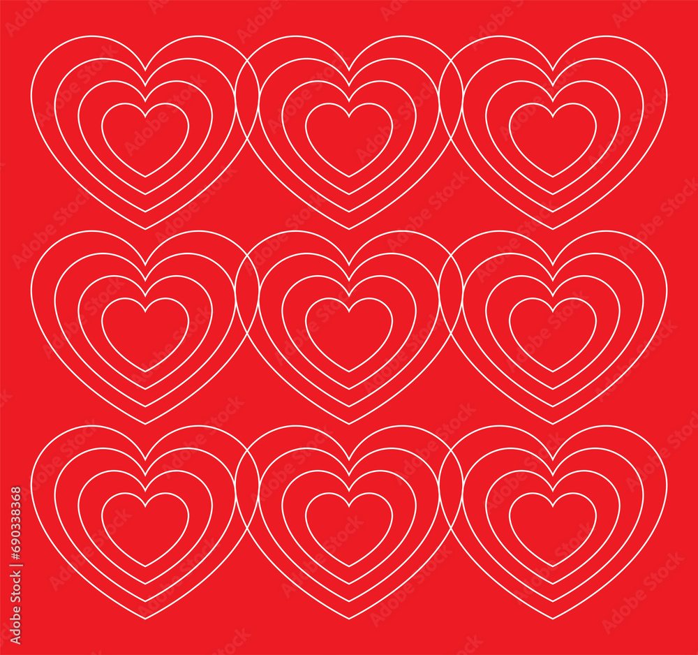 Red background image with heart shape