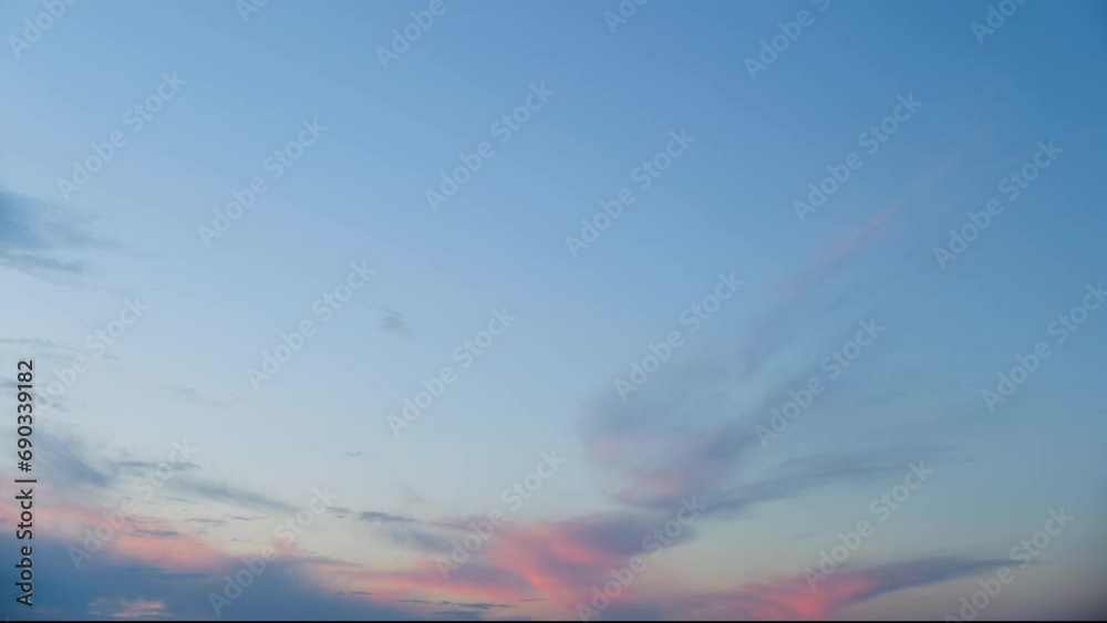 Sunset is a beautiful view of the horizon, when the sunlight gives way to a colorful dusk with red clouds, time lapse.