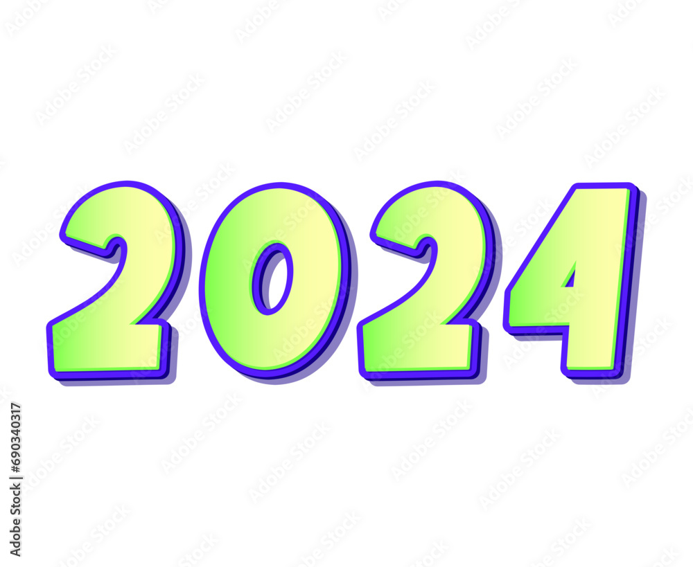 Happy New Year 2024 Abstract Green And Purple Graphic Design Vector Logo Symbol Illustration Happy New Year 2024 Abstract Green And Purple Graphic Design Vector Logo Symbol Illustration