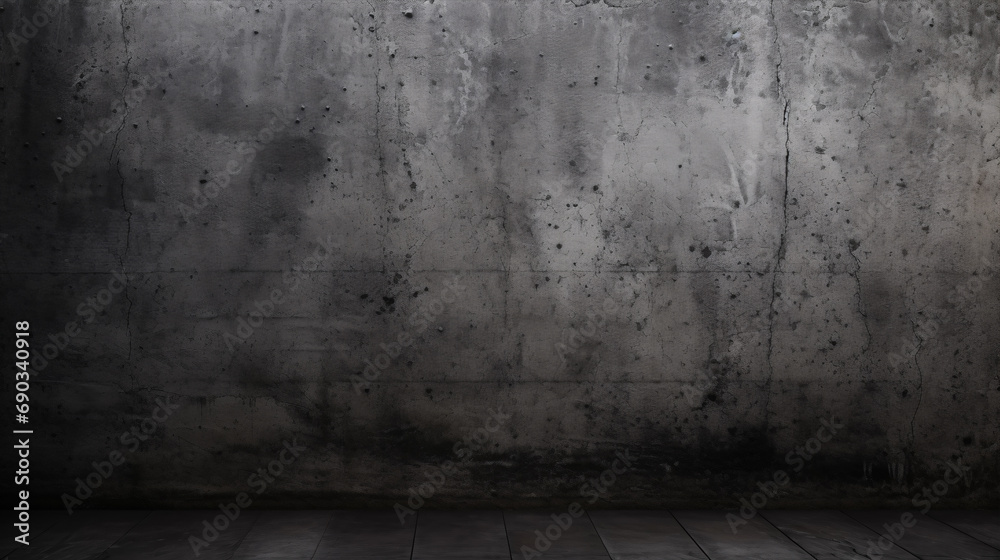 Dive into the atmospheric presence of a black wall texture and dark concrete floor evoking an old grunge background. Dive into the atmospheric presence of a black wall texture and dark concrete floor evoking an old grunge background.