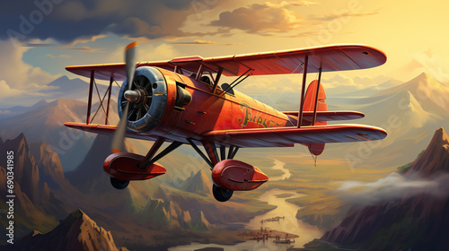 little airplane in the sky ai generated