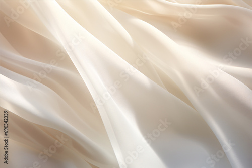 A tight shot of a neat cloth drape.