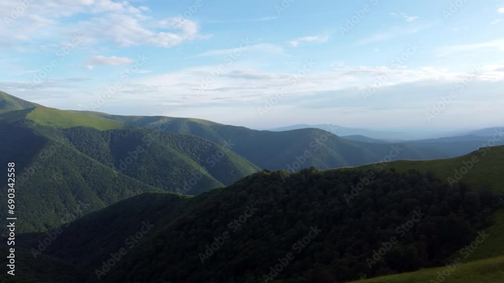 Video filming of untouched forests in the Carpathian mountains. Old forest grows on slopes and peaks. Video filming of untouched forests in the Carpathian mountains. Old forest grows on slopes and peaks.