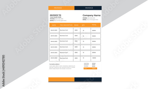 Invoice template.