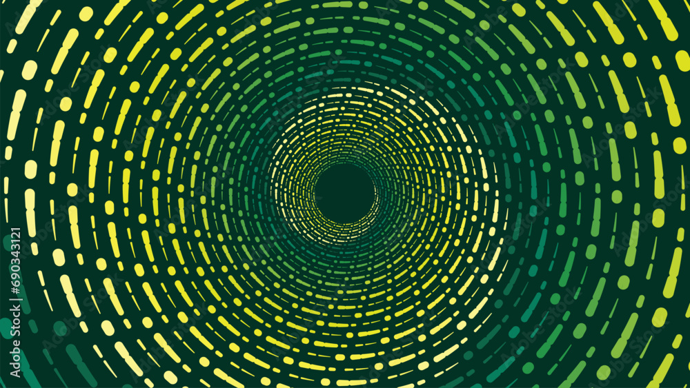 Abstarct spiral round green layer vortex style background in deep green. This creative style background can be used as a banner or wallpaper. - obrazy, fototapety, plakaty 
