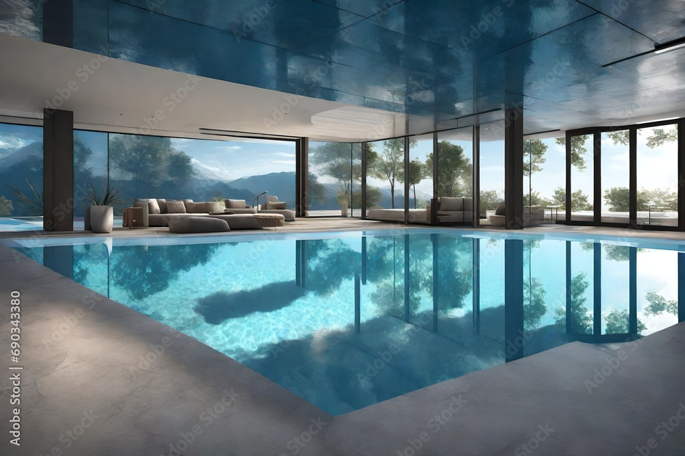 Obraz premium swimming pool in hotel