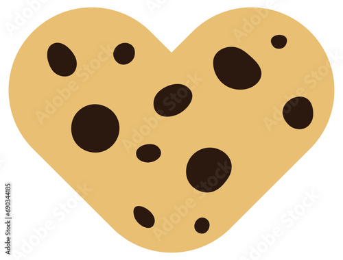 Chocolate chip cookies cartoon. Vector illustration.