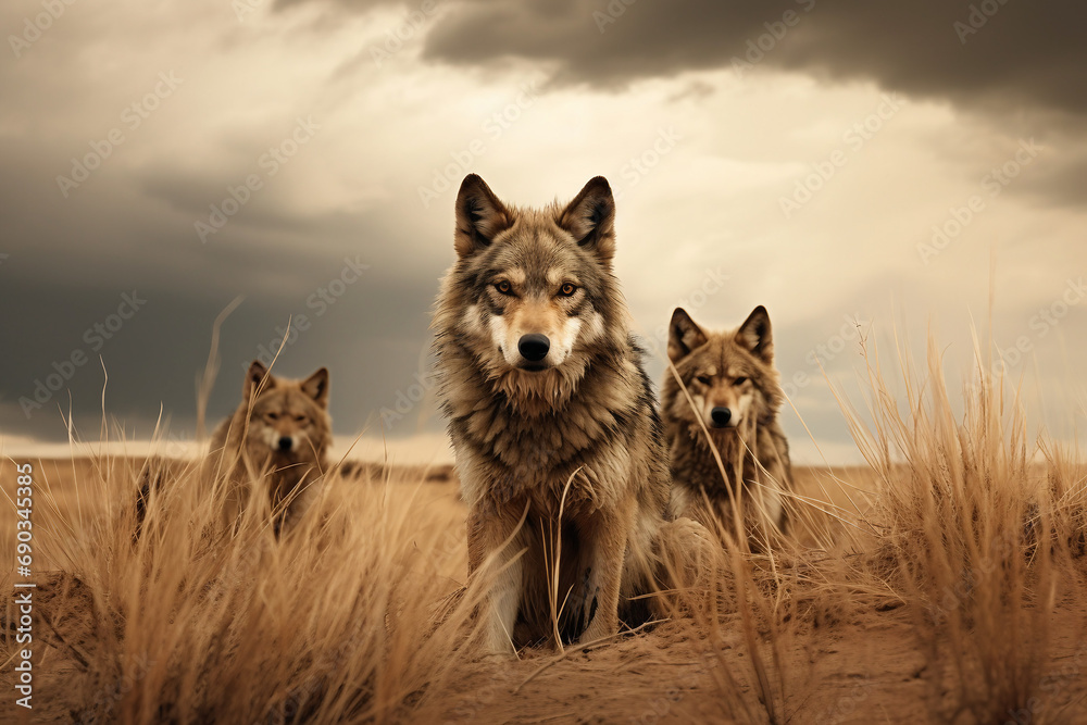 Fototapeta premium wolf in winter